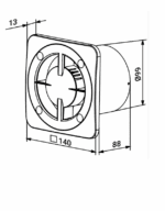 WENTYLATOR ŁAZIENKOWY DOMOWY FI100mm BIAŁY CICHY 26dB STANDARD + GRATIS ZAWÓR ZWROTNY - obrazek 7