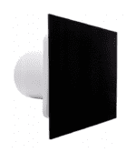 WENTYLATOR ŁAZIENKOWY DOMOWY FI100mm PANEL CZARNY CICHY 26dB ŁOŻYSKA KULKOWE STANDARD