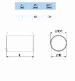 KANAŁ OKRĄGŁY WENTYLACYJNY RURA FI125mm 100cm 1mb PCV VENTS 1100-5 - obrazek 2