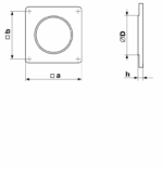 KOŁNIERZ PRZYŚCIENNY DO KANAŁU OKRĄGŁEGO FI100mm BIAŁY PCV VENTS 114-4 - obrazek 2