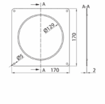 KOŁNIERZ PRZYŚCIENNY DO KANAŁU OKRĄGŁEGO FI125mm BIAŁY PCV VENTS 114-5 - obrazek 2