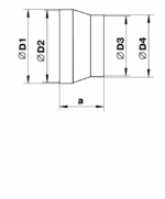 REDUKCJA DO KANAŁÓW OKRĄGŁYCH FI125mm NA FI100mm PCV VENTS 119 - obrazek 2