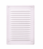 KRATKA WENTYLACYJNA KOMINOWA 14x21 cm METALOWA BIAŁA Z SIATKĄ PRZECIW OWADOM