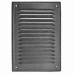 KRATKA WENTYLACYJNA KOMINOWA 14x21cm CZARNY MAT STRUKTURA Z SIATKĄ PRZECIW OWADOM