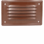 KRATKA WENTYLACYJNA KOMINOWA 14x7cm METALOWA BRĄZOWA Z SIATKĄ PRZECIW OWADOM