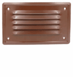 KRATKA WENTYLACYJNA KOMINOWA 14x7cm METALOWA BRĄZOWA Z SIATKĄ PRZECIW OWADOM