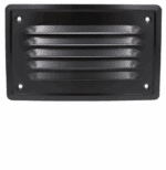 KRATKA WENTYLACYJNA KOMINOWA 14x7cm METALOWA CZARNA Z SIATKĄ PRZECIW OWADOM