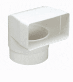 KOLANO Z PRZEDŁUŻENIEM ŁĄCZĄCE KANAŁ PŁASKI 120x60mm Z OKRĄGŁYM FI100mm VENTS 431