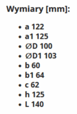 KOLANO Z PRZEDŁUŻENIEM ŁĄCZĄCE KANAŁ PŁASKI 120x60mm Z OKRĄGŁYM FI100mm VENTS 431 - obrazek 4