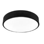 PLAFON LED CZARNY LAMPA SUFITOWA OKRĄGŁA 40cm NATYNKOWA 36W 4000K LOFT
