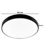 PLAFON LED CZARNY LAMPA SUFITOWA OKRĄGŁA 80cm NATYNKOWA 80W 4000K LOFT - obrazek 5