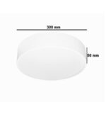 PLAFON LED BIAŁY LAMPA SUFITOWA OKRĄGŁA 30cm NATYNKOWA 24W 4000K LOFT - obrazek 5