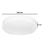 PLAFON LED BIAŁY LAMPA SUFITOWA OKRĄGŁA 40cm NATYNKOWA 36W 4000K LOFT - obrazek 5