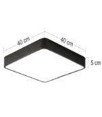 PLAFON LED CZARNY LAMPA 40 cm SUFITOWA HOLLYWOOD KWADRAT 36W 4000K LOFT - obrazek 4