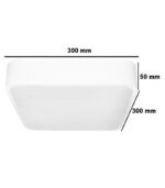 PLAFON LED BIAŁY LAMPA SUFITOWA KWADRATOWA 30cm NATYNKOWA 24W 4000K LOFT - obrazek 4