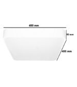 PLAFON LED BIAŁY LAMPA SUFITOWA KWADRATOWA 40cm NATYNKOWA 36W 4000K LOFT - obrazek 4