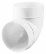 KOLANO WENTYLACYJNE OKRĄGŁE 90 STOPNI DO KANAŁU FI100mm PCV VENTS 490