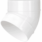 KOLANO WENTYLACYJNE OKRĄGŁE 45 STOPNI DO KANAŁU FI125mm PCV VENTS 591