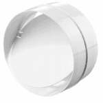 ŁĄCZNIK KANAŁÓW WENTYLACYJNYCH OKRĄGŁYCH FI125mm NYPEL Z ZAWOREM ZWROTNYM PCV VENTS 594