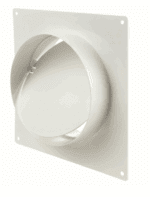 ŁĄCZNIK KANAŁÓW OKRĄGŁYCH FI100mm Z ZAWOREM ZWROTNYM I KOŁNIERZEM PCV VENTS 495