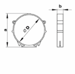 UCHWYT DO KANAŁÓW OKRĄGŁYCH FI100mm BIAŁY PCV VENTS 499 - obrazek 4