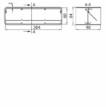 ŁĄCZNIK KANAŁÓW PŁASKICH 204x60mm Z ZAWOREM ZWROTNYM PCV VENTS 527 - obrazek 2