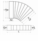 KOLANO POZIOME WIELOKĄTNE WIELOSTOPNIOWE 204x60mm PCV VENTS 545 - obrazek 2