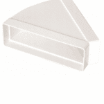 KOLANO POZIOME 45 STOPNI DO KANAŁU PŁASKIEGO 220x90mm PCV VENTS 955