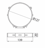 UCHWYT DO KANAŁÓW OKRĄGŁYCH FI125mm BIAŁY PCV VENTS 599 - obrazek 4