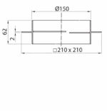 ŁĄCZNIK KANAŁÓW OKRĄGŁYCH FI150mm Z ZAWOREM ZWROTNYM I KOŁNIERZEM PCV VENTS 695 - obrazek 2