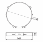 UCHWYT DO KANAŁÓW OKRĄGŁYCH FI150mm BIAŁY PCV VENTS 699 - obrazek 4