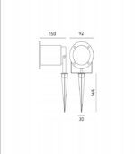 REFLEKTOR ZEWNĘTRZNY OGRODOWY WBIJANY ALUMINIOWY CZARNY IP54 GU10 - obrazek 3