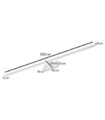 KINKIET LED ŁAZIENKOWY LAMPA NAD LUSTRO 24W 120cm BIAŁA VENUS 4200K 1640lm - obrazek 7