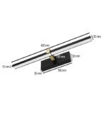 KINKIET LED ŁAZIENKOWY LAMPA NAD LUSTRO 8W 40cm CZARNO-ZŁOTA VENUS 4200K 580lm - obrazek 3