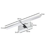 KINKIET LED ŁAZIENKOWY LAMPA NAD LUSTRO 8W 40cm CHROM VENUS 4200K 580lm - obrazek 6