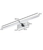 KINKIET LED ŁAZIENKOWY LAMPA NAD LUSTRO 12W 60cm CHROM VENUS 4200K 840lm - obrazek 7