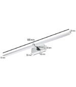 KINKIET LED ŁAZIENKOWY LAMPA NAD LUSTRO 18W 90cm CHROM VENUS 4200K 1100lm - obrazek 3