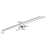 KINKIET LED ŁAZIENKOWY LAMPA NAD LUSTRO 24W 120cm CHROM VENUS 4200K 1640lm - obrazek 2