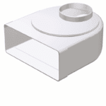 KOLANO WENTYLACYJNE PŁASKIE RUCHOME ŁĄCZĄCE KANAŁ 220x90mm Z FI100mm VENTS 941