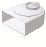 KOLANO WENTYLACYJNE PŁASKIE RUCHOME ŁĄCZĄCE KANAŁ 220x90mm Z FI100mm VENTS 941