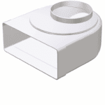 KOLANO WENTYLACYJNE PŁASKIE RUCHOME ŁĄCZĄCE KANAŁ 220x90mm Z FI125 VENTS 951