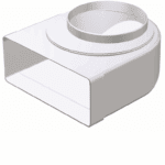 KOLANO WENTYLACYJNE PŁASKIE RUCHOME ŁĄCZĄCE KANAŁ 220x90mm Z FI150 VENTS 961