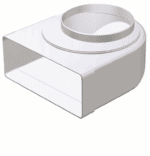 KOLANO WENTYLACYJNE PŁASKIE RUCHOME ŁĄCZĄCE KANAŁ 220x90mm Z FI150 VENTS 961