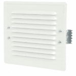 KRATKA WENTYLACYJNA KOMINOWA Z ŁAPKAMI 14x14 cm METALOWA BIAŁA Z SIATKĄ PRZECIW OWADOM