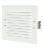 KRATKA WENTYLACYJNA KOMINOWA Z ŁAPKAMI 14x14 cm METALOWA BIAŁA Z SIATKĄ PRZECIW OWADOM