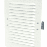 KRATKA WENTYLACYJNA KOMINOWA Z ŁAPKAMI 14x21 cm METALOWA BIAŁA Z SIATKĄ PRZECIW OWADOM