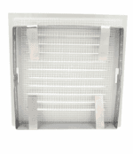 KRATKA WENTYLACYJNA KOMINOWA Z RAMKĄ 14x14 cm METALOWA BRĄZOWA Z SIATKĄ PRZECIW OWADOM - obrazek 2