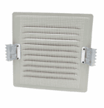 KRATKA WENTYLACYJNA KOMINOWA Z ŁAPKAMI 14x14 cm METALOWA BIAŁA Z SIATKĄ PRZECIW OWADOM - obrazek 2