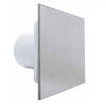 WENTYLATOR ŁAZIENKOWY DOMOWY FI100mm Z WYŁĄCZNIKIEM CZASOWYM PANEL CHROM CICHY 26dB