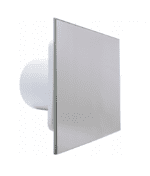 WENTYLATOR ŁAZIENKOWY DOMOWY FI100mm PANEL CHROM CICHY 26dB STANDARD ŁOŻYSKA KULKOWE